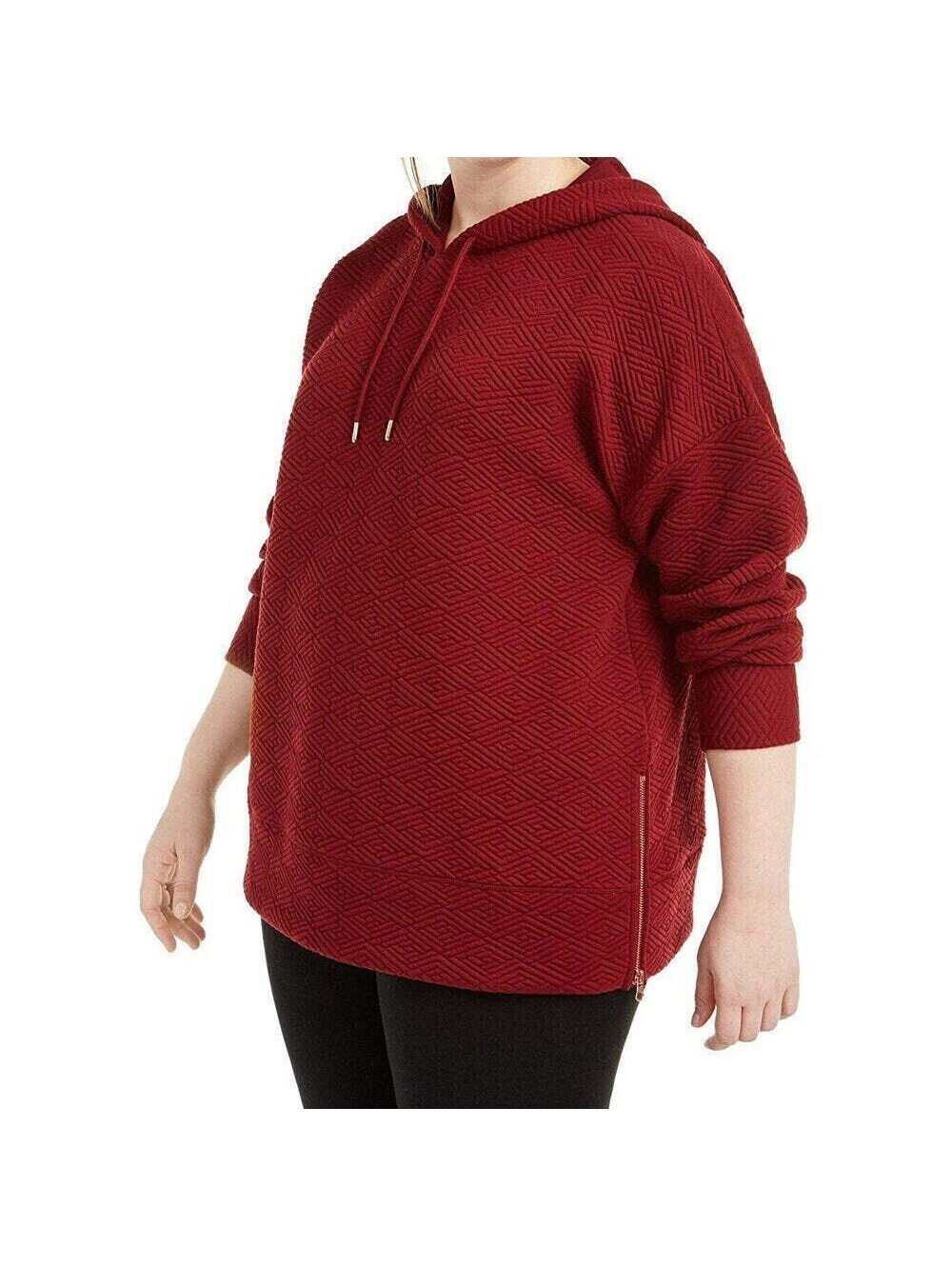 Ideology Womens Activewear Zip Hem Hoodie Size XS